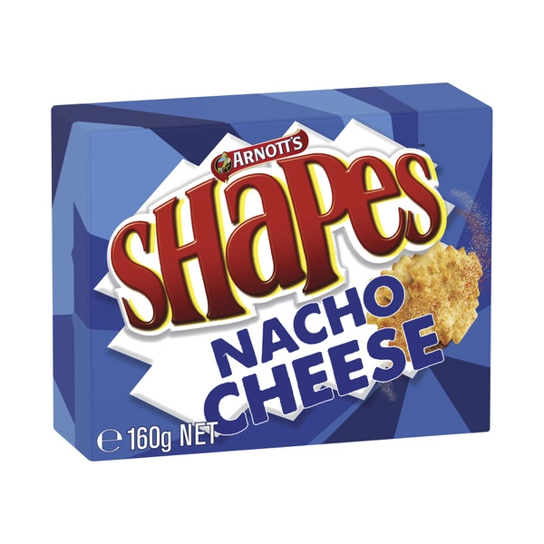 Arnott's Shapes Cracker Biscuits Nacho Cheese 160g