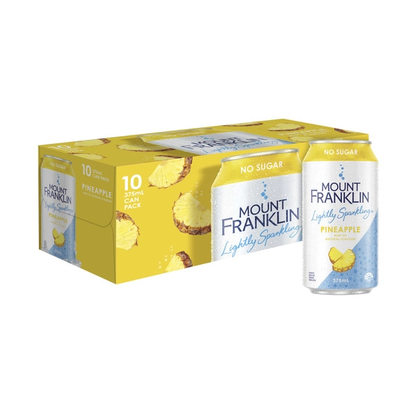 Mount Franklin Lightly Sparkling Water Pineapple 10 pack