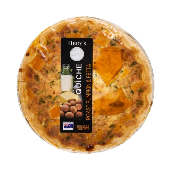 Hedys Quiche Roast Pumpkin & Fetta 1.1kg