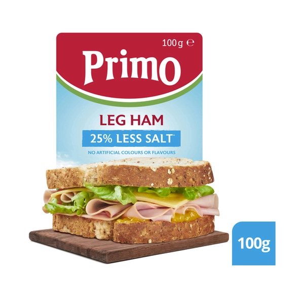 Primo 25% Salt Reduced Leg Ham 100g