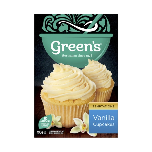 Green's Deluxe Vanilla Cupcake Mix 490g