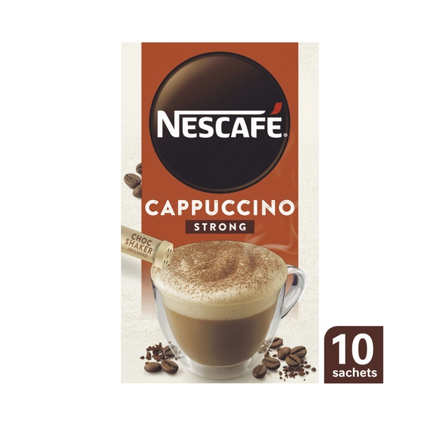 Nescafe Strong Cappuccino Coffee Sachets 10 pack