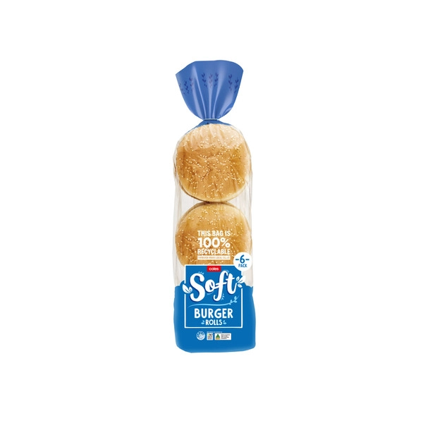 Coles Simply Hamburger Rolls 540g