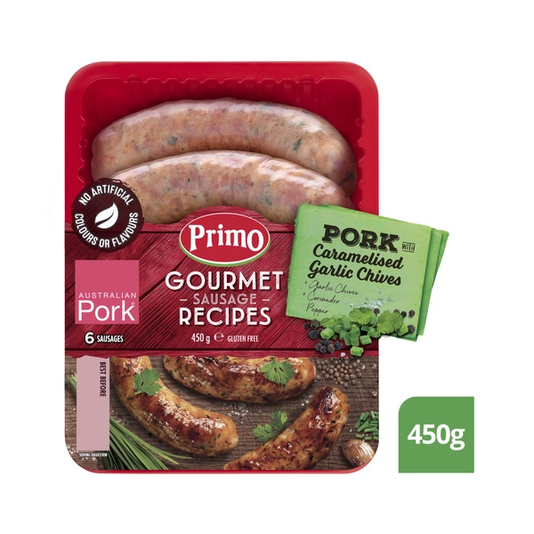 Primo Pork With Caramelised Garlic Chives Sausages 450g