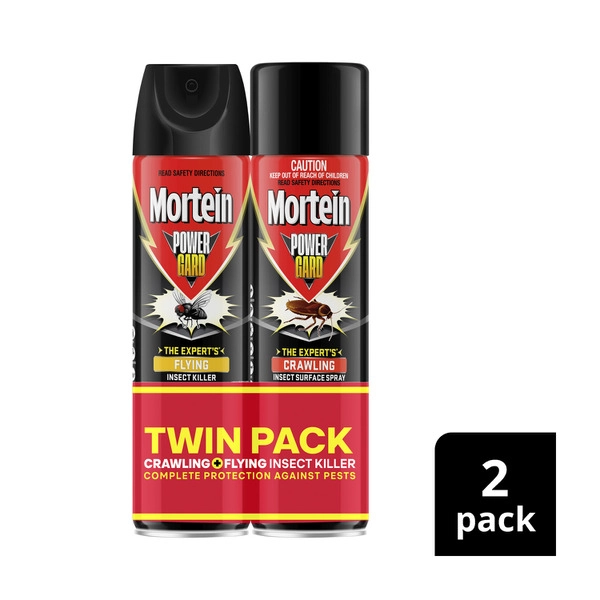 Mortein PowerGard Crawling & Flying Insect Killer Spray 2 pack