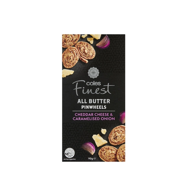 Coles Finest All Butter Cheese & Onion Pinwheel Crackers 90g