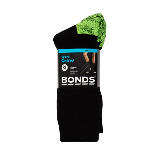 Bonds Acrylic Work Sock Size 6+ & 11+ 3 pack