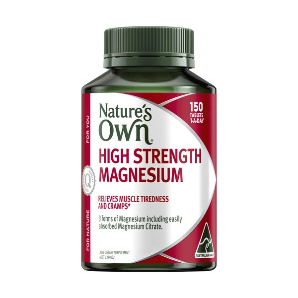 Nature's Own High Strength Magnesium Muscle Health Capsules 150 pack