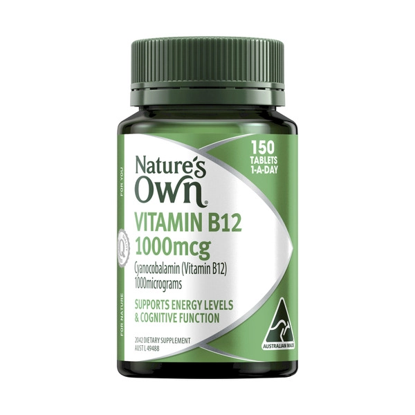 Nature's Own Vitamin B12 1000mcg Vitamin B Tablets for Energy 150 pack