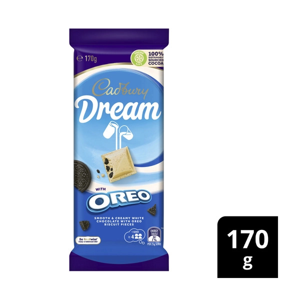 Cadbury Family Block CADBURY DREAM OREO WHITE CHOCOLATE BLOCK 170G 