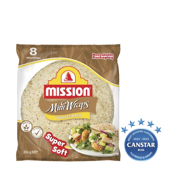 Mission Mini Wrap Wholegrain 8 pack 384g