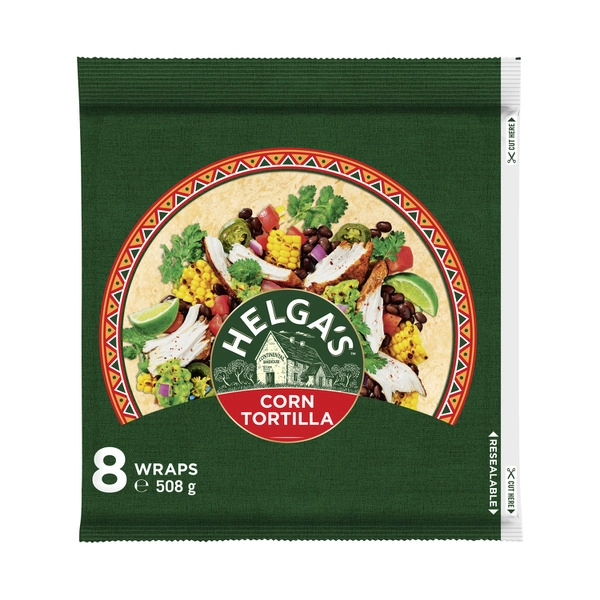 Helga's Corn Tortilla Wrap 508g