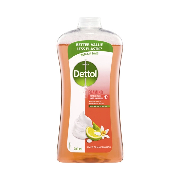 Dettol Antibacterial Foam:Hand Wash Lime & Orange Refill 900mL