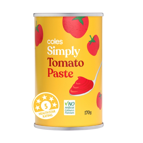 Coles Simply Tomato Paste 170g