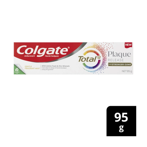 Colgate Total Toothpaste Plaque Release & Gum Gentle Fragrant Mint 95g