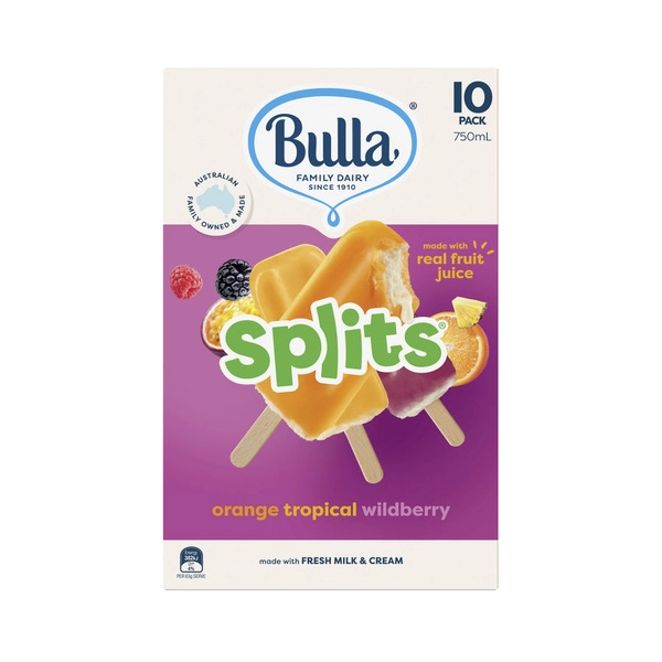 Bulla Splits Ice Cream Selection 10 pack 750mL