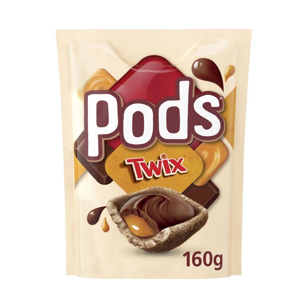 Mars Pods PODS TWIX CHOCOLATE SNACK & SHARE PARTY BAG 160G 