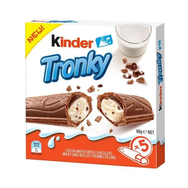 Kinder Tronky Biscuit Bars Multipack 5 Pack 90g