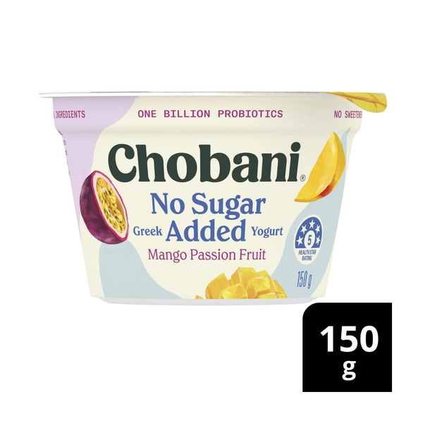 Chobani No Sugar Added Yogurt Mango Passionfruit 150g