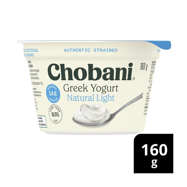 Chobani Greek Yogurt Natural Light 160g