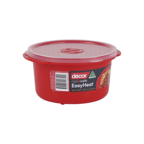 Decor Microsafe Easy Heat Round Container 800mL 1 each