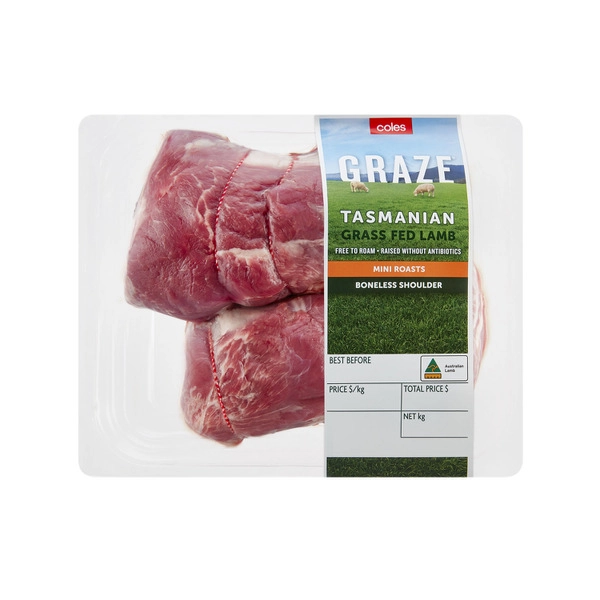 Coles Graze Lamb Mini Shoulder Roast 2 Pack approx. 700g