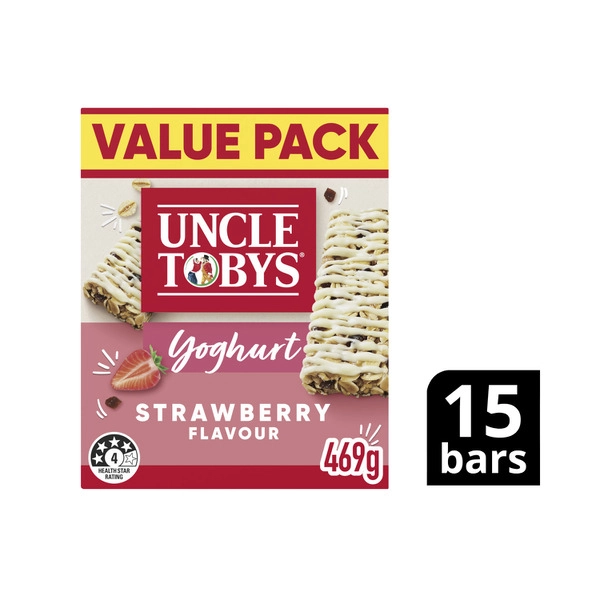 Uncle Toby's Muesli Bars Strawberry Yoghurt Varieties 469g 15 pack