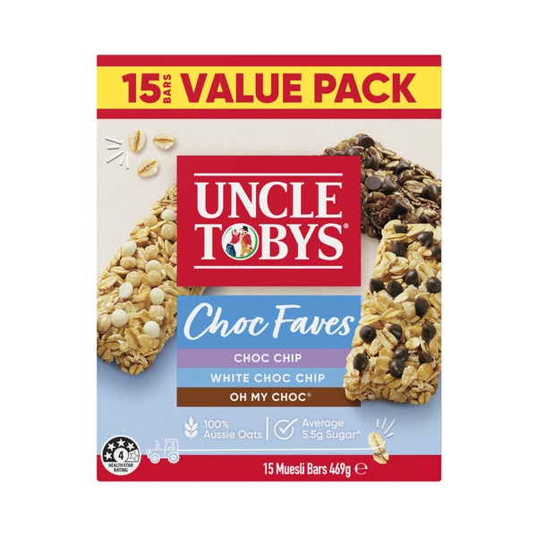 Uncle Toby's Choc Lovers Variety Muesli Bars 15 pack