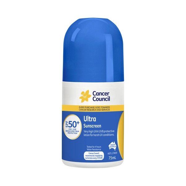 Cancer Council SPF 50+ Ultra Rollon Sunscreen 75mL