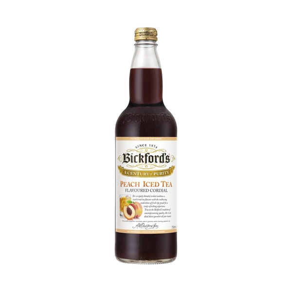 Bickford's Peach Iced Tea Cordial  750mL