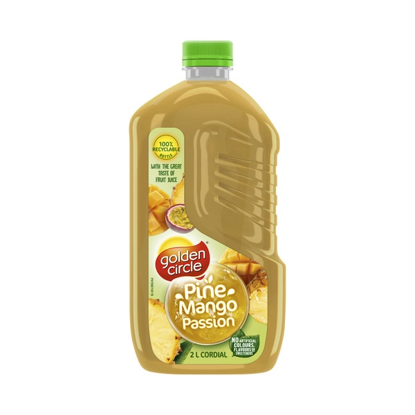 Golden Circle Cordial Pineapple Mango & Passionfruit Cordial 2L