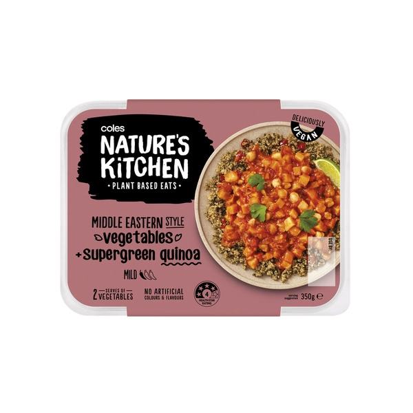 Coles Nature's Kitchen Middle Eastern Style Veg & Quinoa 350g