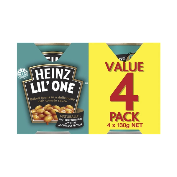 Heinz Baked Beans in Tomato Sauce Beans 4 pack 130g