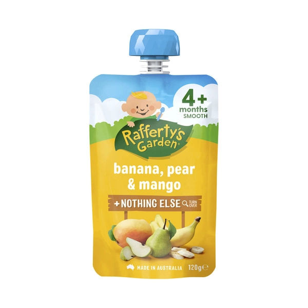 Rafferty's Garden Banana Pear & Mango Baby Food Puree Pouch 4+ Months 120g