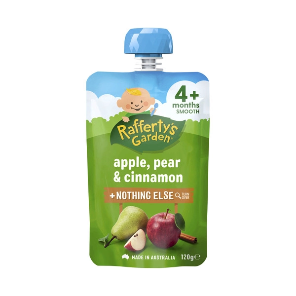 Rafferty's Garden Apple Pear & Cinnamon and Nothing Else Baby Food Puree Pouch 4+ Months 120g