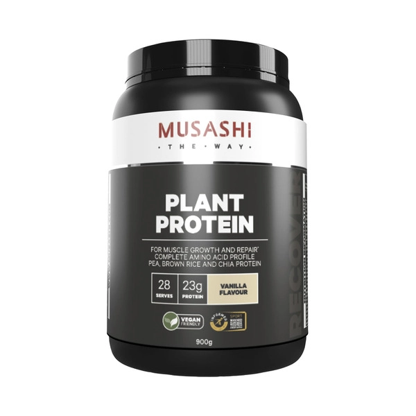 Musashi Plant Protein Plant Protein Powder Vanilla Flavour 900g