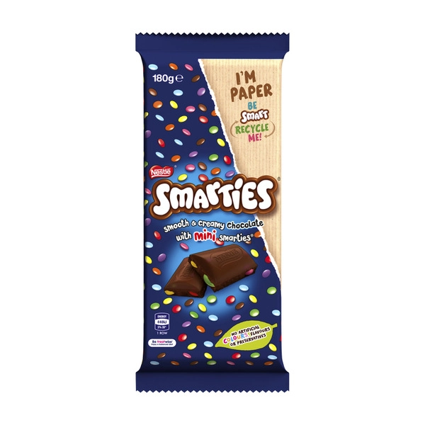 Smarties Milk Chocolate Block 180g