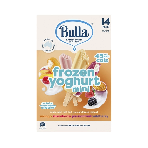 Bulla Frozen Variety Minis Yoghurt  14 pack 506g