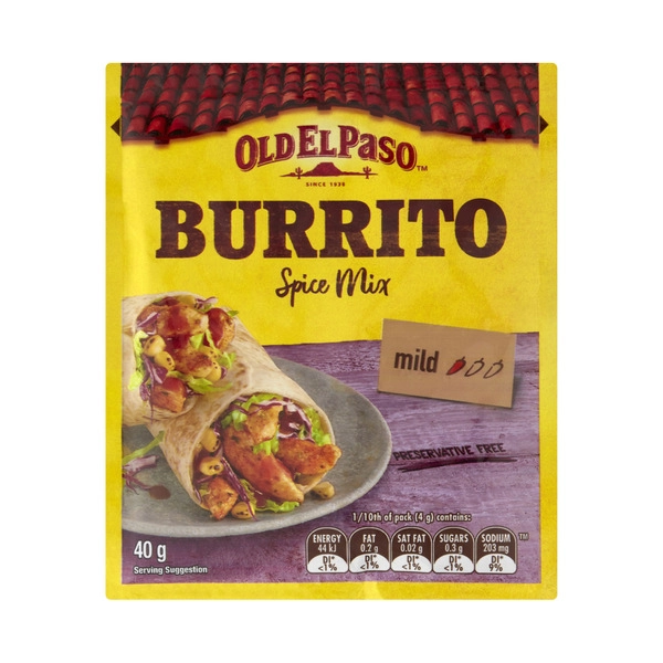 Old El Paso Spice Mix Burrito 40g