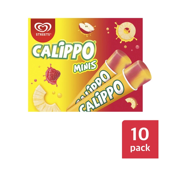 Streets Calippo Mini Ice Raspberry Pineapple Ice Cream 10 pack 575mL