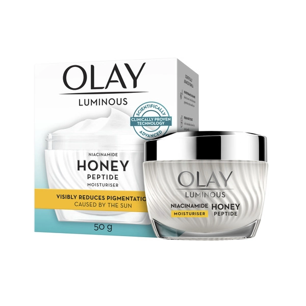 Olay Luminous Niacinamide Honey Peptide Moisturiser 50g