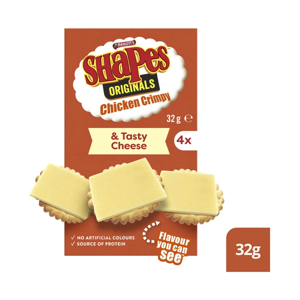 Arnotts Shapes Chicken ARNOTTS SHAPES ORIGINAL CHICKEN CRIMPY & TASTY CHEESE 32G 