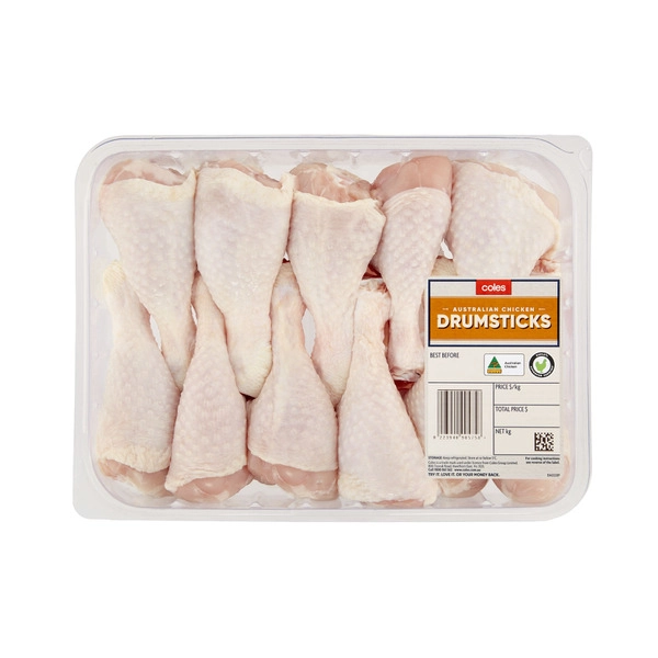 Coles RSPCA Approved Chicken Drumsticks Large Pack approx. 1.16kg pack