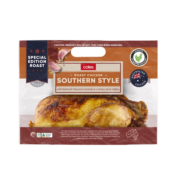 Coles RSPCA Approved Southern Hot Roast Chicken 1 each