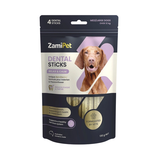 Zamipet Dental Sticks Relax & Calm Medium/Large Dog Treat 130g