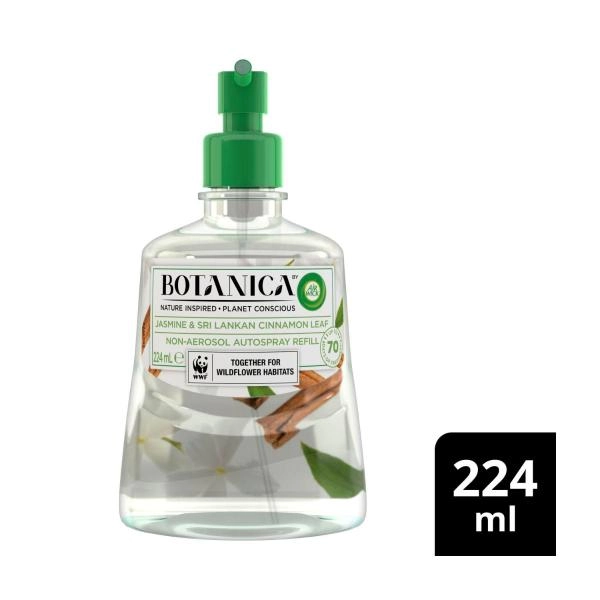 Botanica Jasmine & Sri Lankan Cinnamon Leaf Automatic Air Freshener Refill 224mL