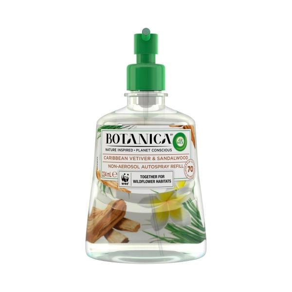 Botanica Caribbean Vetiver & Sandalwood Automatic Air Freshener Refill 224mL