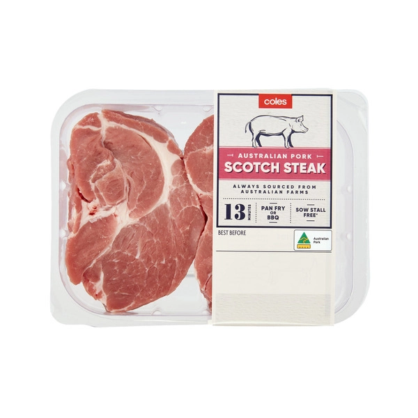 Coles Pork Scotch Fillet Steak 300g