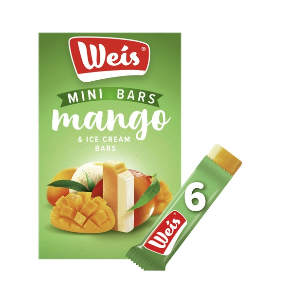 Weis Ice Cream Mini Bars Mango 6 Pack 264mL