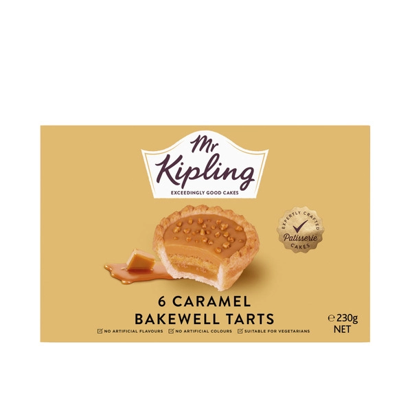 Mr Kipling Caramel Bakewell 6 Pack 230g